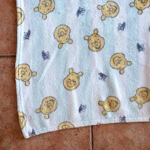 Disney Baby Winnie The Pooh Security Blanket Bee‎ Striped 33 x 34